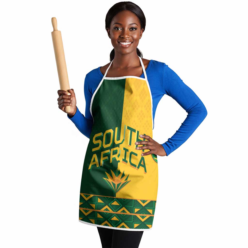 South Africa Football Apron Diamond Protea Flower Symmetrical Style