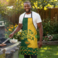South Africa Football Apron Diamond Protea Flower Symmetrical Style
