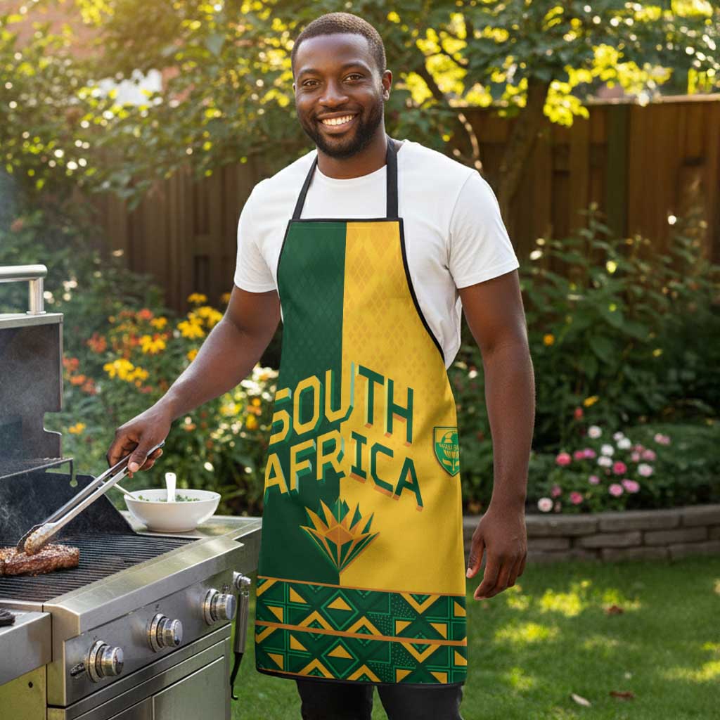 South Africa Football Apron Diamond Protea Flower Symmetrical Style