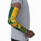 Custom South Africa Football Arm Sleeves Diamond Protea Flower Symmetrical Style