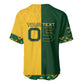 Custom South Africa Football Baseball Jersey Diamond Protea Flower Symmetrical Style