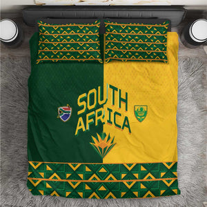 South Africa Football Bedding Set Diamond Protea Flower Symmetrical Style