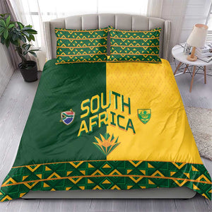 South Africa Football Bedding Set Diamond Protea Flower Symmetrical Style