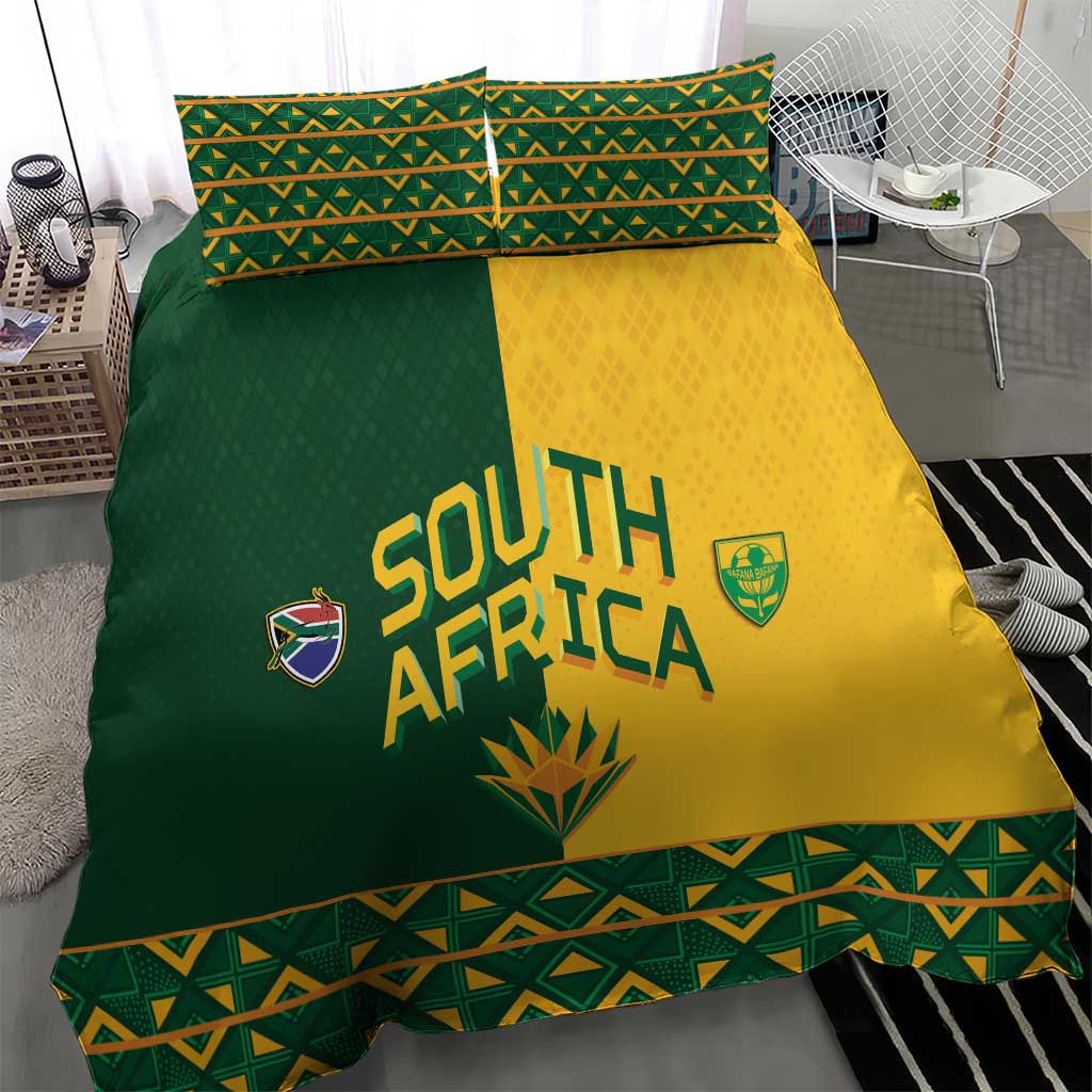 South Africa Football Bedding Set Diamond Protea Flower Symmetrical Style
