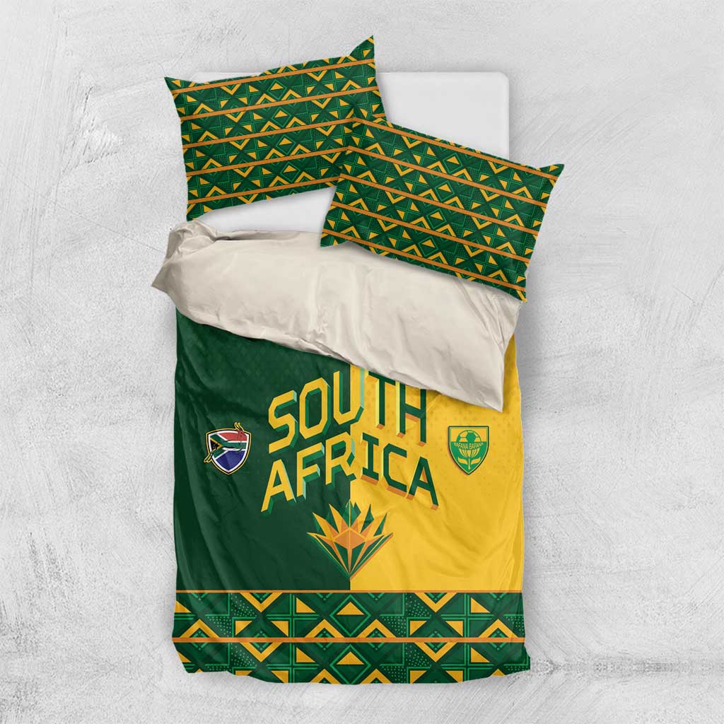 South Africa Football Bedding Set Diamond Protea Flower Symmetrical Style