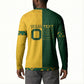 Custom South Africa Football Button Sweatshirt Diamond Protea Flower Symmetrical Style