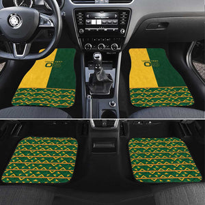 Custom South Africa Football Car Mats Diamond Protea Flower Symmetrical Style