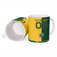 Custom South Africa Football Ceramic Mug Diamond Protea Flower Symmetrical Style