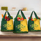 South Africa Football Grocery Bag Diamond Protea Flower Symmetrical Style