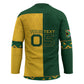 Custom South Africa Football Hockey Jersey Diamond Protea Flower Symmetrical Style