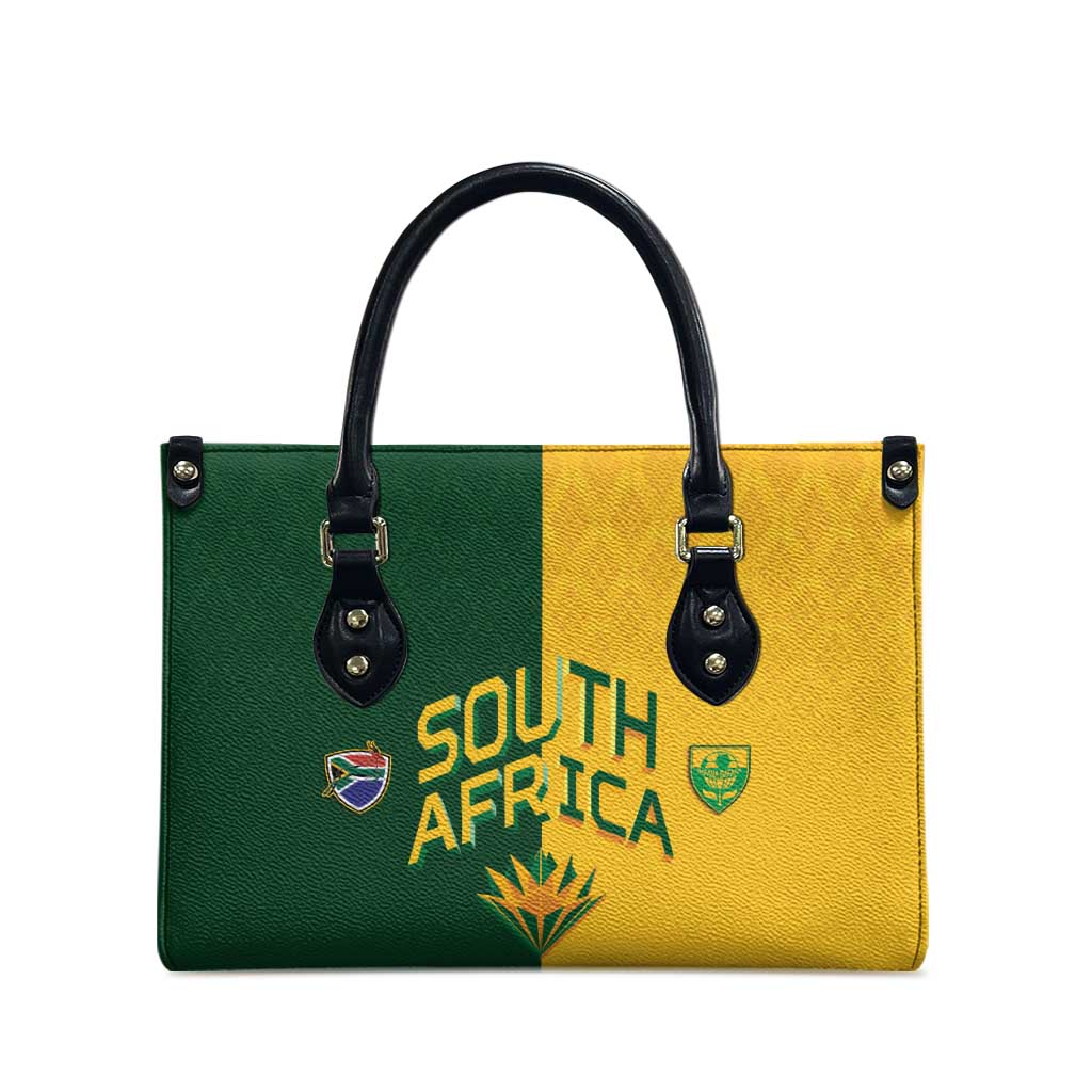 South Africa Football Leather Bag Diamond Protea Flower Symmetrical Style