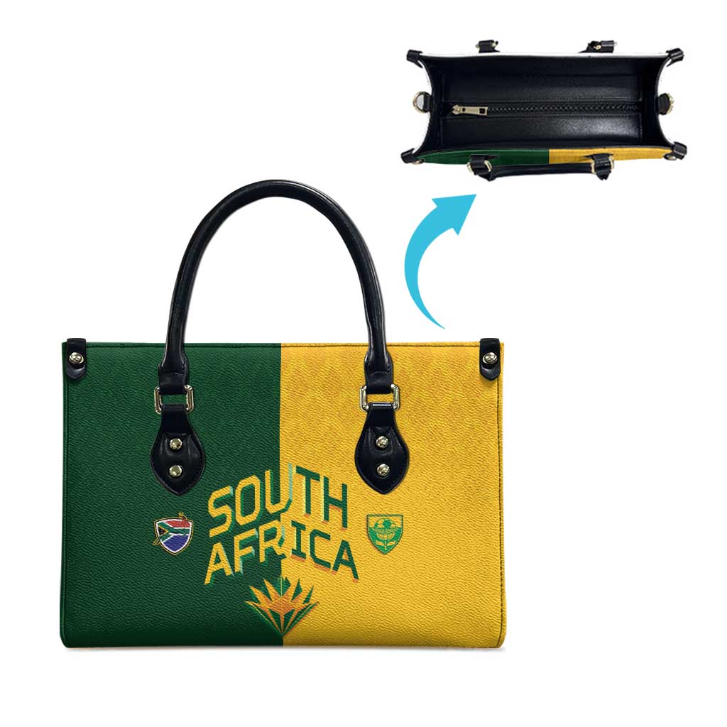 South Africa Football Leather Bag Diamond Protea Flower Symmetrical Style
