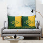 South Africa Football Pillow Cover Diamond Protea Flower Symmetrical Style
