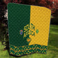 South Africa Football Quilt Diamond Protea Flower Symmetrical Style