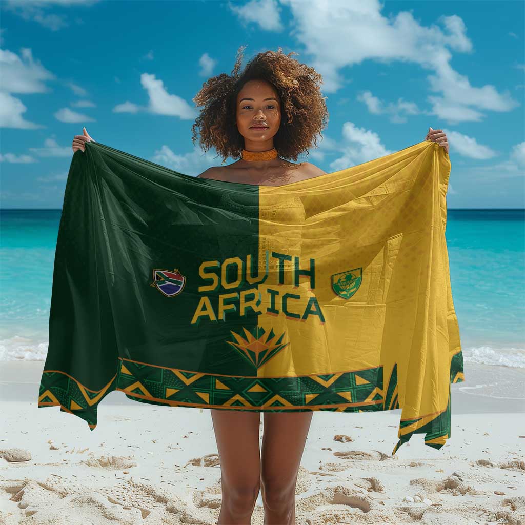 South Africa Football Sarong Diamond Protea Flower Symmetrical Style
