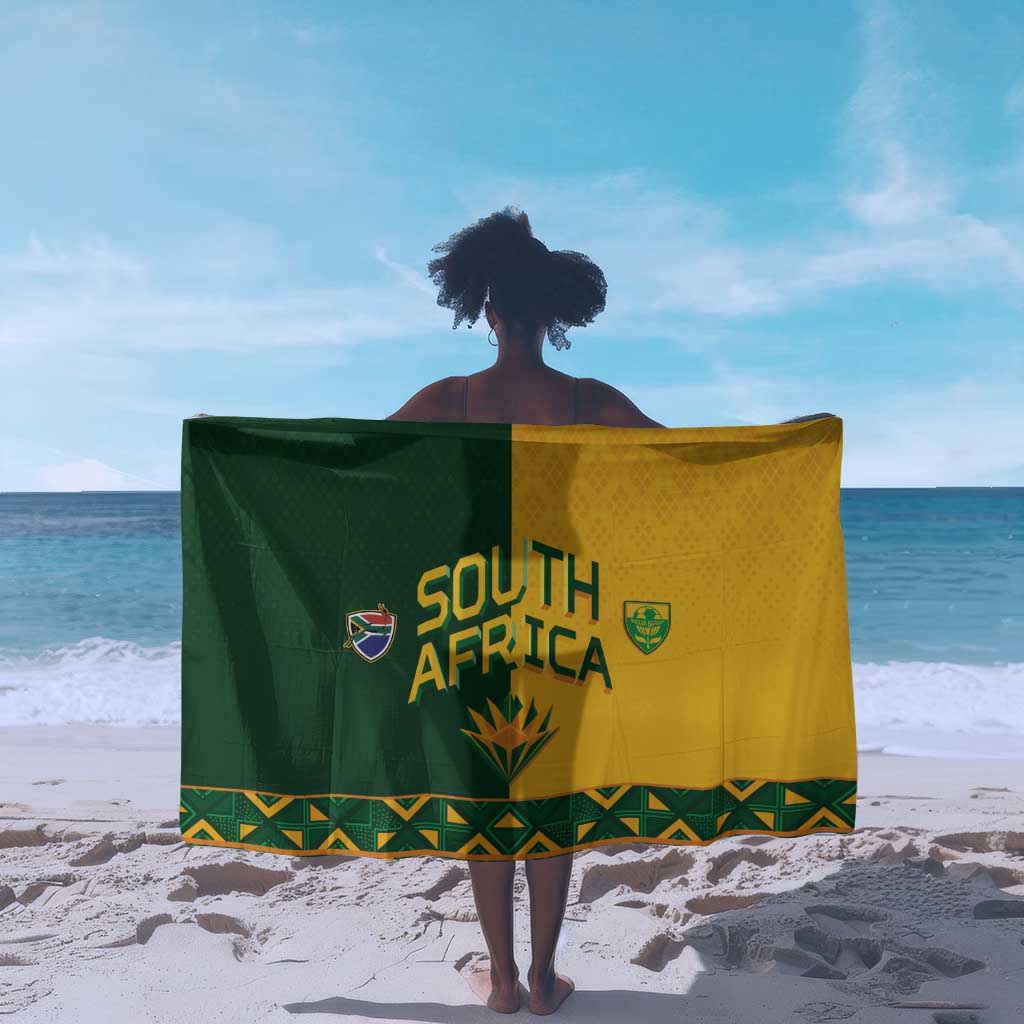South Africa Football Sarong Diamond Protea Flower Symmetrical Style