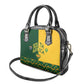 South Africa Football Shoulder Handbag Diamond Protea Flower Symmetrical Style