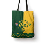 South Africa Football Tote Bag Diamond Protea Flower Symmetrical Style