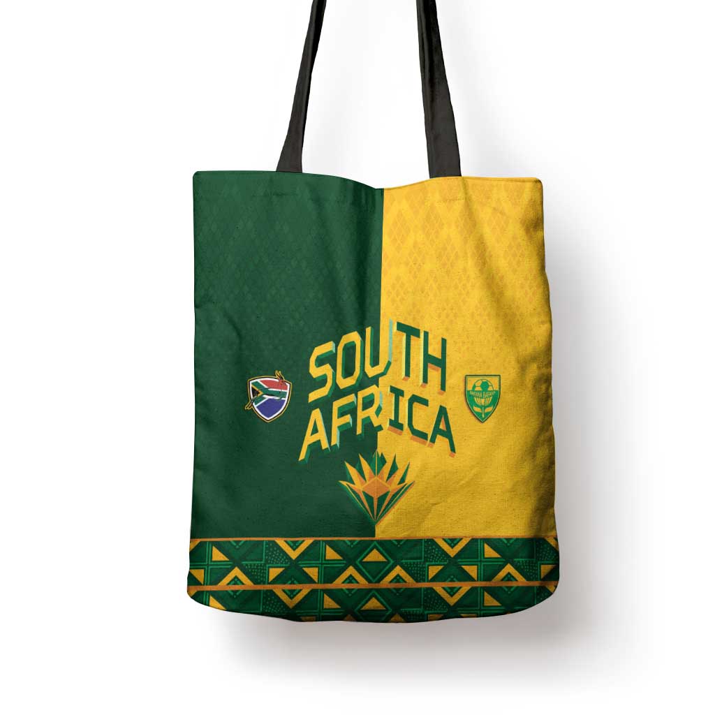 South Africa Football Tote Bag Diamond Protea Flower Symmetrical Style