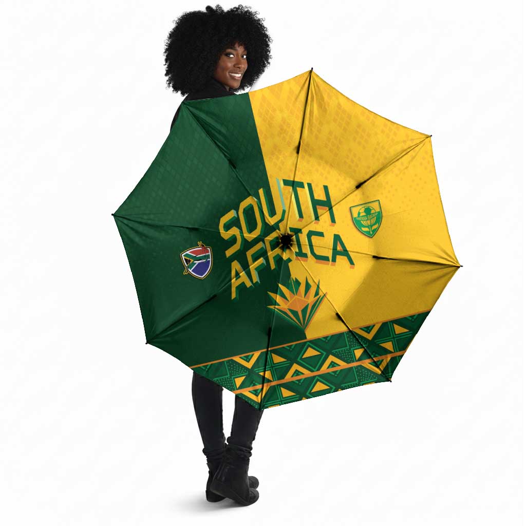 South Africa Football Umbrella Diamond Protea Flower Symmetrical Style