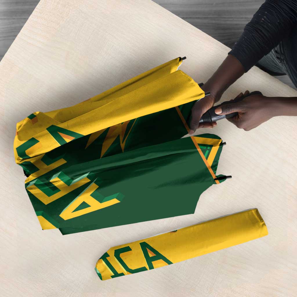South Africa Football Umbrella Diamond Protea Flower Symmetrical Style