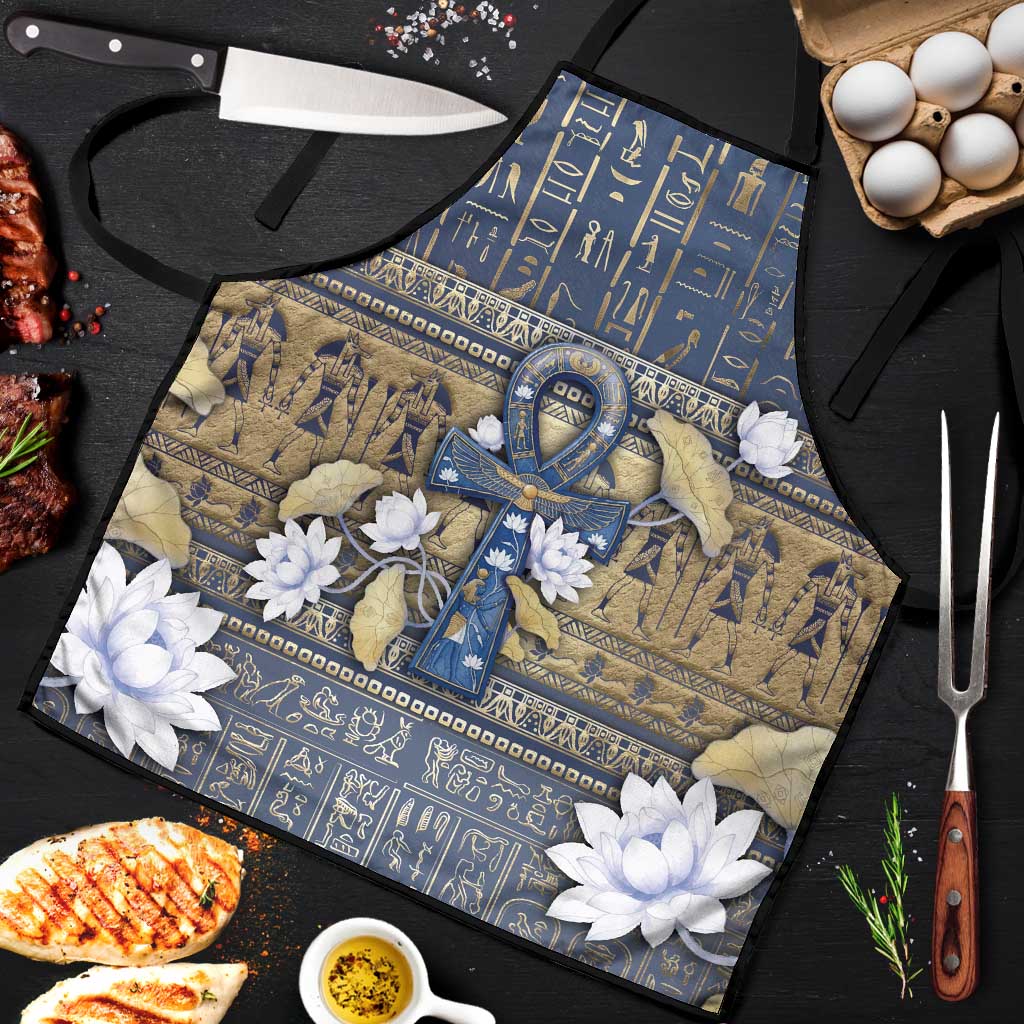 Ankh Egypt Apron Egyptian Lotus Flowers