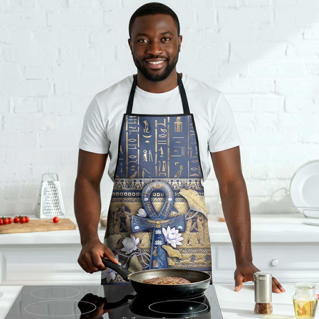Ankh Egypt Apron Egyptian Lotus Flowers