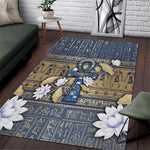 Ankh Egypt Area Rug Egyptian Lotus Flowers