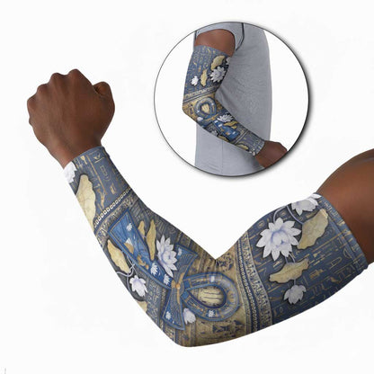 Ankh Egypt Arm Sleeves Egyptian Lotus Flowers