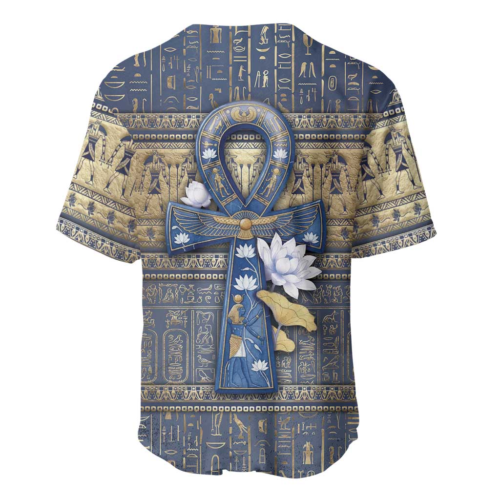 Ankh Egypt Baseball Jersey Egyptian Lotus Flowers