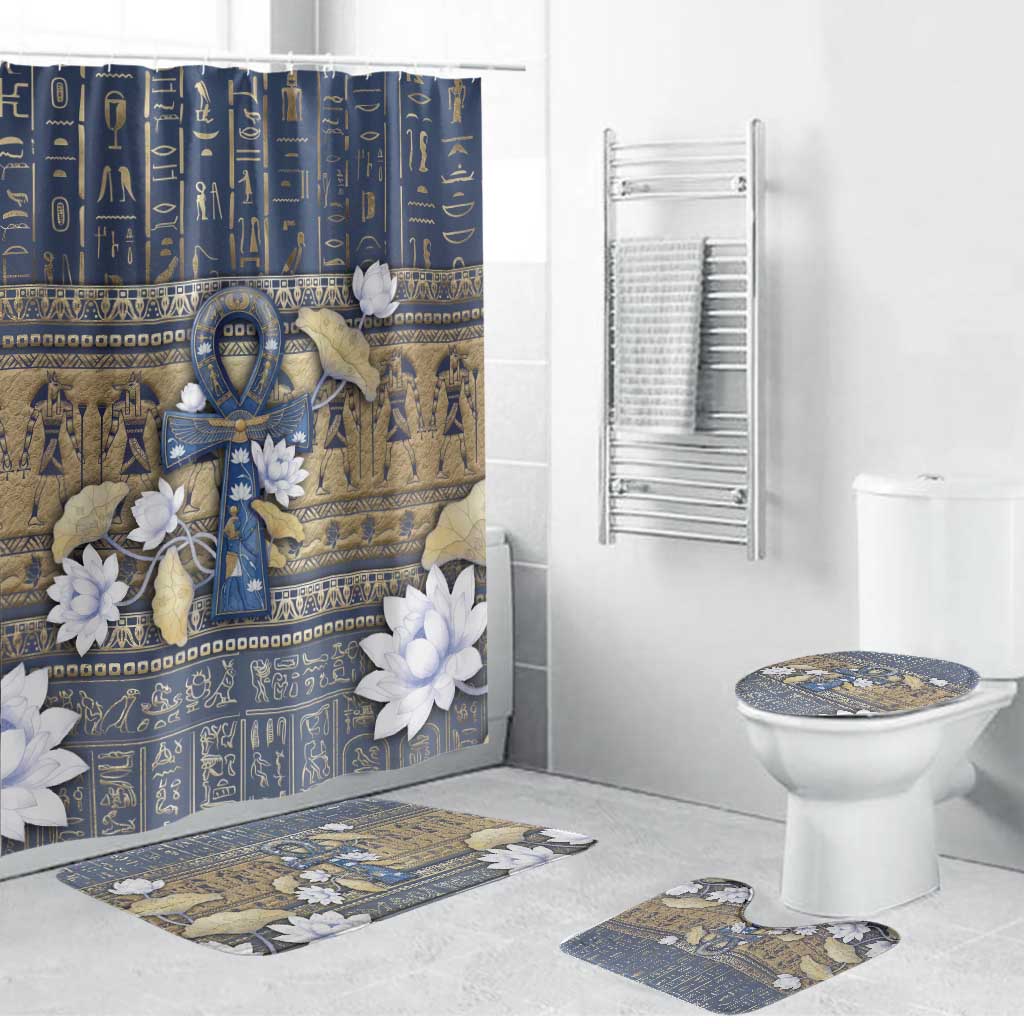 Ankh Egypt Bathroom Set Egyptian Lotus Flowers
