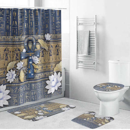 Ankh Egypt Bathroom Set Egyptian Lotus Flowers