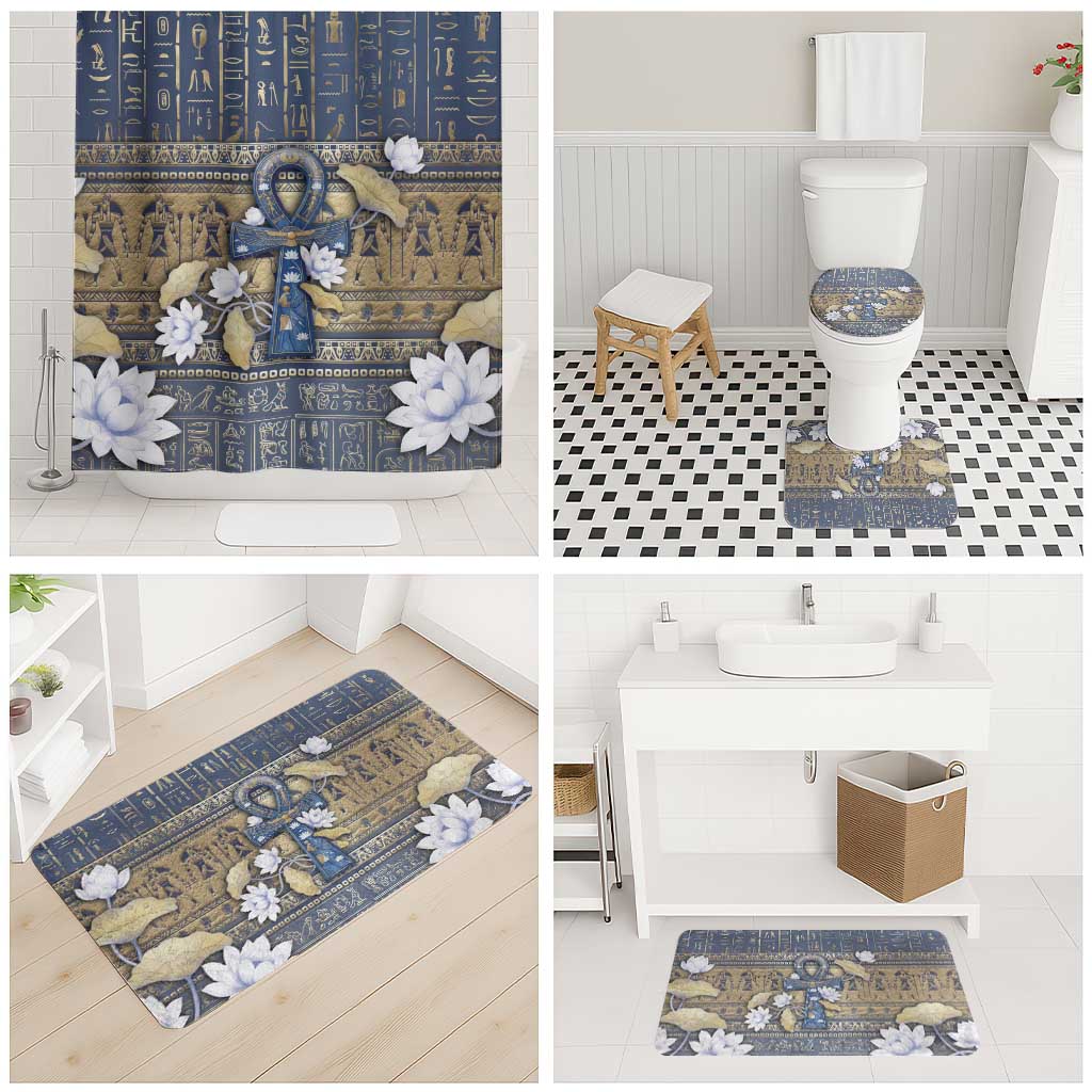 Ankh Egypt Bathroom Set Egyptian Lotus Flowers