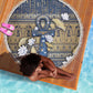 Ankh Egypt Beach Blanket Egyptian Lotus Flowers
