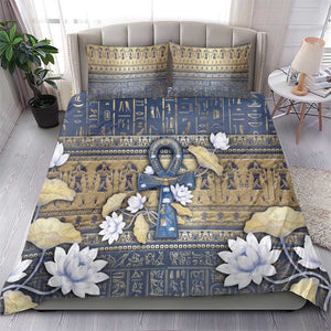 Ankh Egypt Bedding Set Egyptian Lotus Flowers