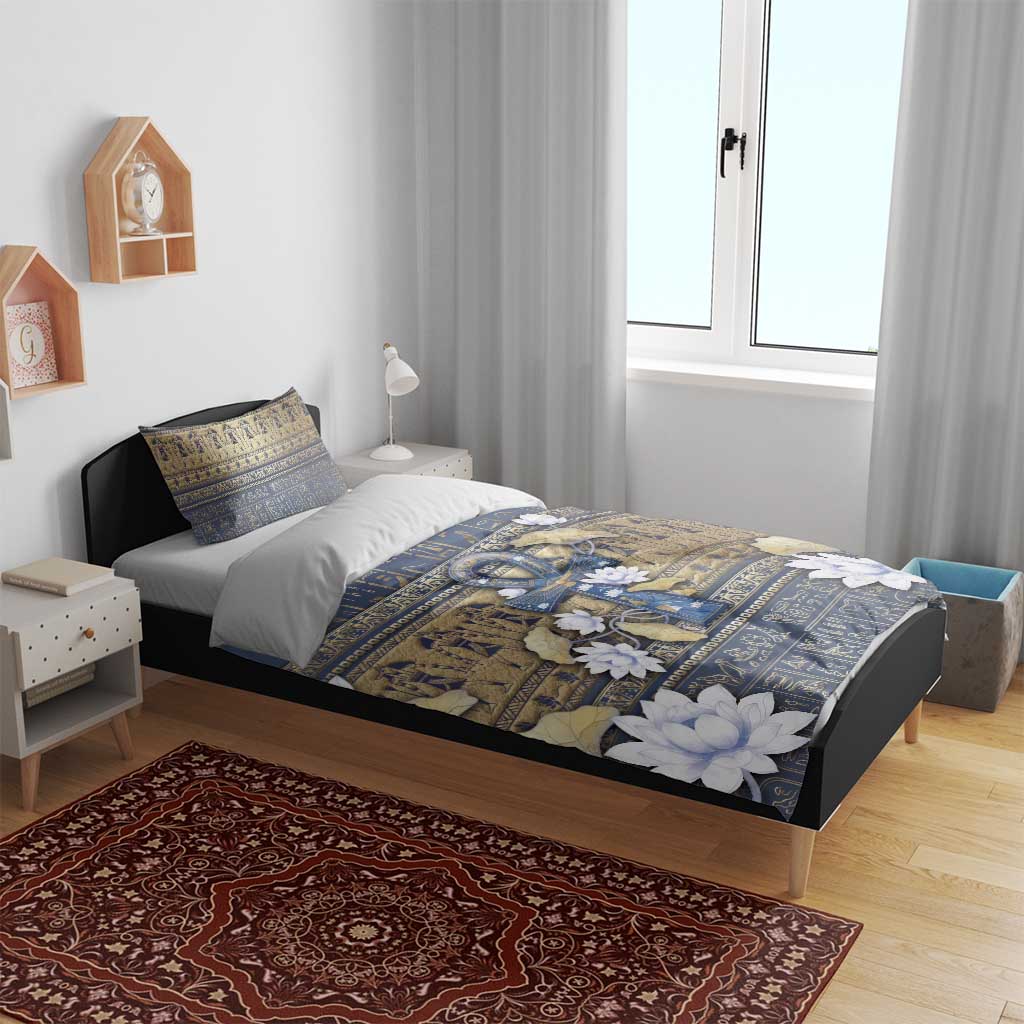 Ankh Egypt Bedding Set Egyptian Lotus Flowers