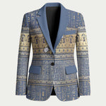 Ankh Egypt Blazer Egyptian Lotus Flowers