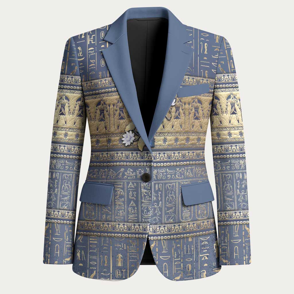 Ankh Egypt Blazer Egyptian Lotus Flowers