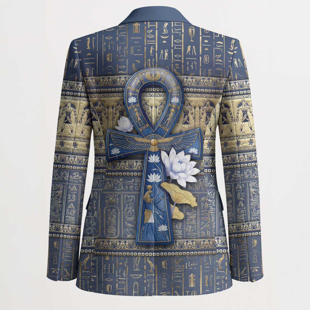 Ankh Egypt Blazer Egyptian Lotus Flowers