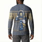 Ankh Egypt Button Sweatshirt Egyptian Lotus Flowers