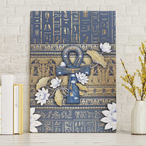 Ankh Egypt Canvas Wall Art Egyptian Lotus Flowers