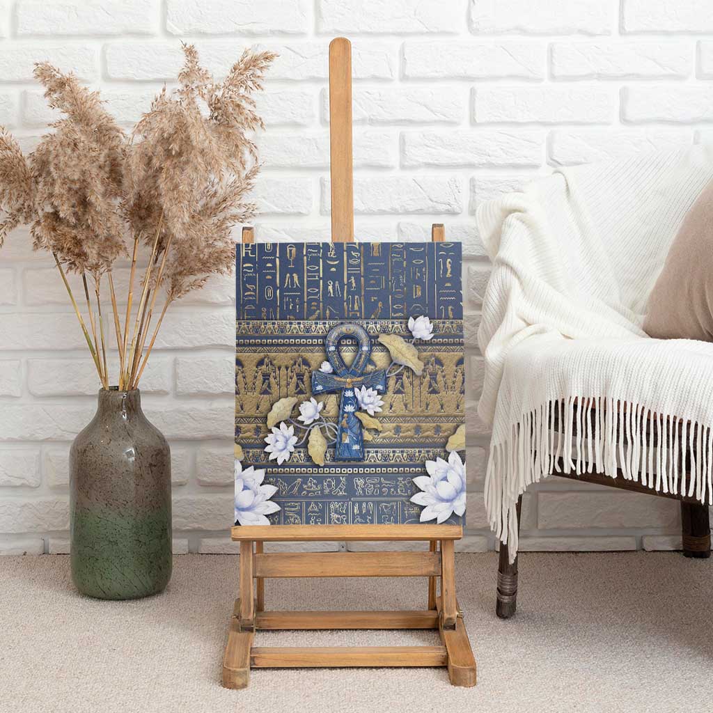 Ankh Egypt Canvas Wall Art Egyptian Lotus Flowers