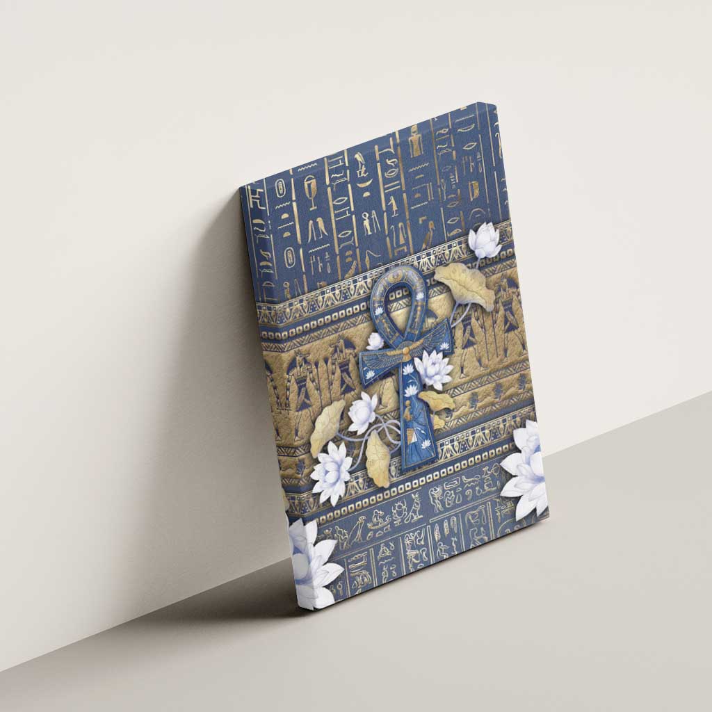 Ankh Egypt Canvas Wall Art Egyptian Lotus Flowers