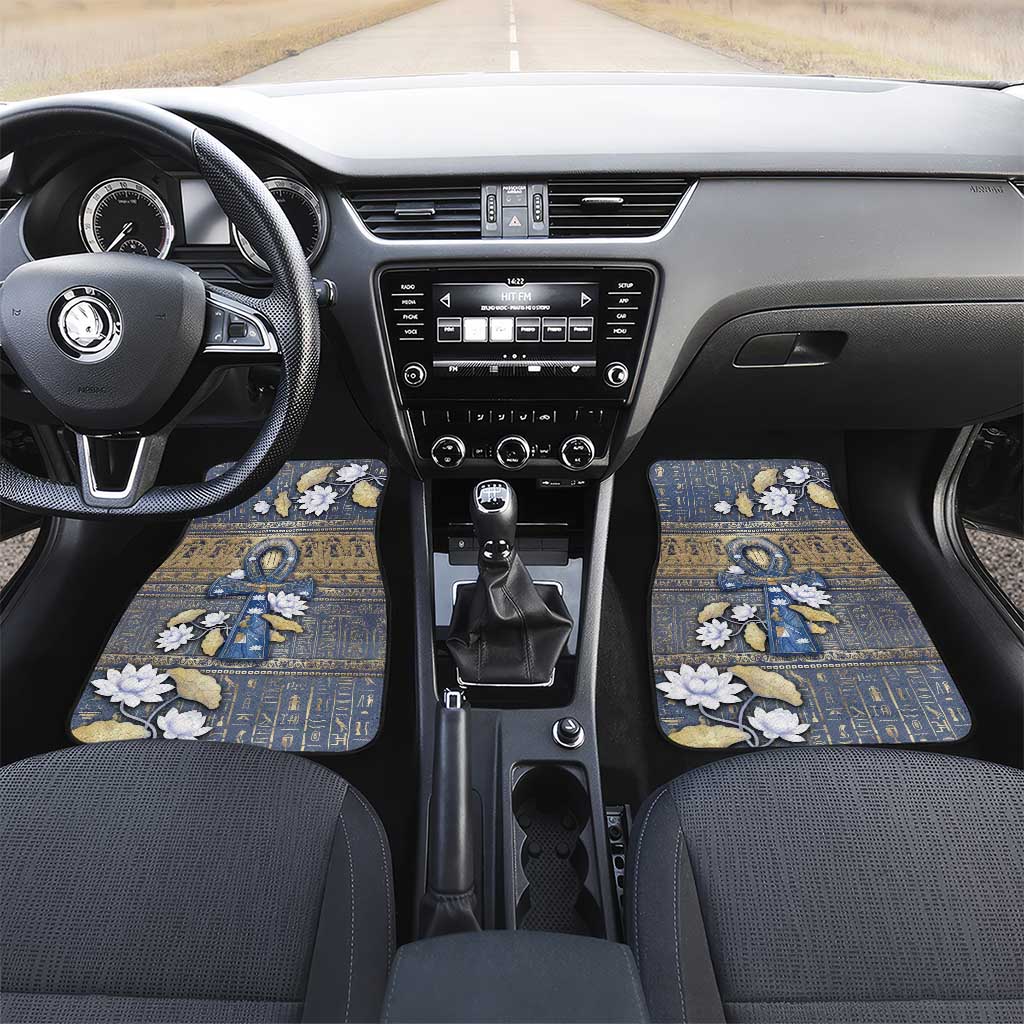 Ankh Egypt Car Mats Egyptian Lotus Flowers
