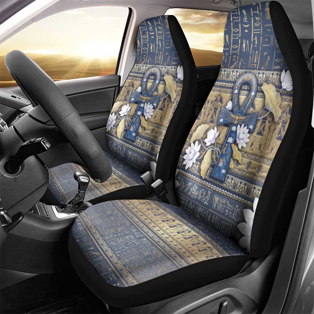 Ankh Egypt Car Seat Cover Egyptian Lotus Flowers