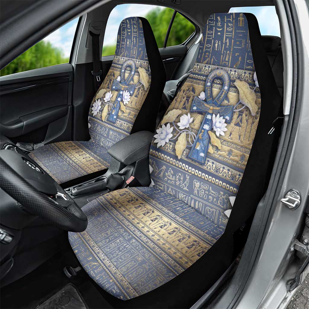 Ankh Egypt Car Seat Cover Egyptian Lotus Flowers