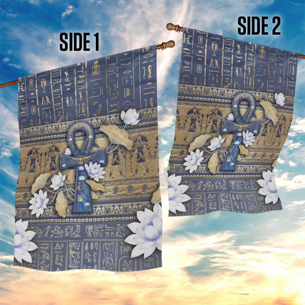 Ankh Egypt Garden Flag Egyptian Lotus Flowers