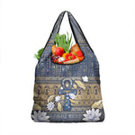Ankh Egypt Grocery Bag Egyptian Lotus Flowers