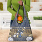 Ankh Egypt Grocery Bag Egyptian Lotus Flowers