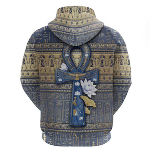 Ankh Egypt Hoodie Egyptian Lotus Flowers